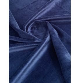 Coupon Minky Uni Marine – 50x70 cm – Tissu Velours Doux 260 g/m² – 100% Polyester