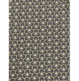 Coton Enduit – Riad Noir – Motif Géométrique | Coupon 50x160 cm