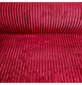 Coupon Velours Côtelé "Hannibal" Lie de Vin 15 mm – Tissu d’Ameublement – 50 x 70 cm