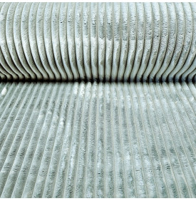 Coupon Velours Côtelé "Hannibal" Lichen 15 mm – Tissu d’Ameublement - 50 x 70 cm