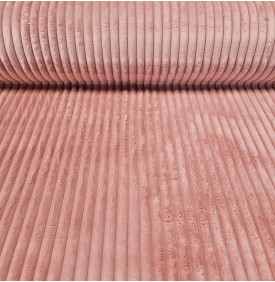 Velours Grosses Côtes : Hannibal. Bois de rose - Tissus LM