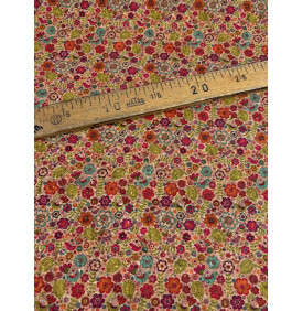 Tissu Liège "Pop Flower"    
Naturel, Multicolore (Coupon Petit Format) - Tissus LM