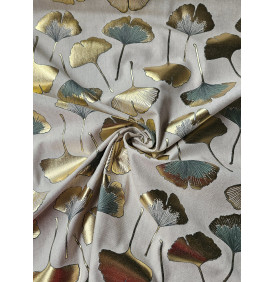 Toile Palace : Biloba Foil. Vert - Tissus LM