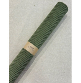 Coupon Velours Côtelé Huggy kaki 5mm_format 50 x140 cm pour mode et accessoires.