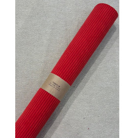 Tissus Velours Côtelé - Rouge Vermillon (Coupon Grand Format) - Tissus LM