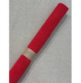 Tissus Velours Côtelé - Rouge Vermillon (Coupon Petit Format) - Tissus LM