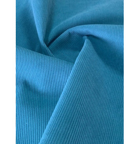 Coupon Velours Côtelé “Starsky” Canard – Fine Côtes 3 mm - 50 x70 cm - Tissu Ameublement