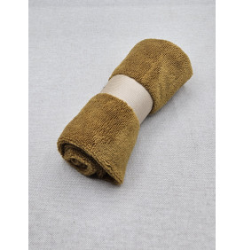 Coupon Éponge Microfibre Bambou Havane 50x70 cm – 40 % Coton, 40 % Bambou, 20 % Polyester – 305 g/m²