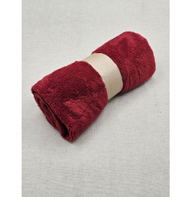 Tissus Éponge Bambou Velours. Grenat (Coupon Petit Format) - Tissus LM