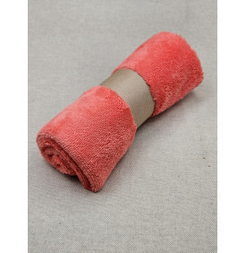 Tissus Éponge Bambou Velours. Corail (Coupon Petit Format) - Tissus LM