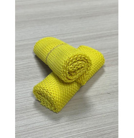 Coupon Filet Mesh Jaune – Maille 5 mm – Polyester – 50 x 70 cm – Tissu Respirant pour Sacs à Vrac & Accessoires