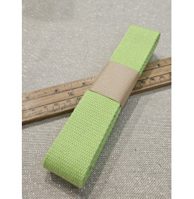 Sangle Coton : Lurex. Vert Anis / Doré - Tissus LM