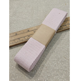 Sangle Coton : Lurex. Rose Layette / Doré - Tissus LM