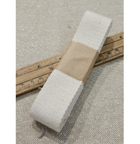Sangle Coton : Lurex. Ecru / Argent - Tissus LM