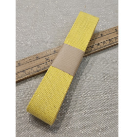 Sangle Coton : Lurex. Jaune / Argent - Tissus LM