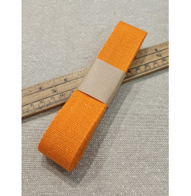 Sangle Coton : Lurex. Orange / Doré - Tissus LM