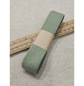 Sangle Coton : Lurex. Vert Sauge / Doré - Tissus LM