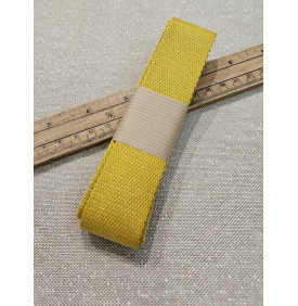 Sangle Coton : Lurex. Jaune Moutarde / Argent - Tissus LM