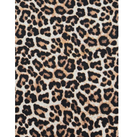 Coupon Toile Palace "Léopard Samba" Noir - 50x140 cm - Tissu Ameublement