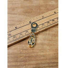 Curseur métal finition or 5 mm, élégant et résistant