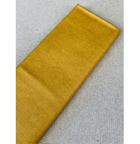 Tissu Coton Enduit Uni. Curry (Coupon Grand Format) - Tissus LM