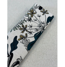 Coupon Toile Palace "Bangkok" Vert - 50 x 160 cm - Tissu Ameublement