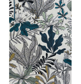 Coupon Toile Palace "Bangkok" Vert - 50 x 160 cm - Tissu Ameublement