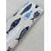 Toile PolyCoton : Sardines. Bleu (Coupon Grand Format) - Tissus LM