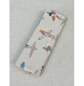 Coupon Toile Palace "Surfeurs" Multicolore - 50 x 140 cm - Tissu Ameublement