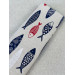 Toile PolyCoton : Sardines. Rouge/ Navy (Coupon Grand Format) - Tissus LM