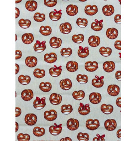 Coupon Toile Palace Bretzels – Marron (50 x 140 cm) - Tissus LM