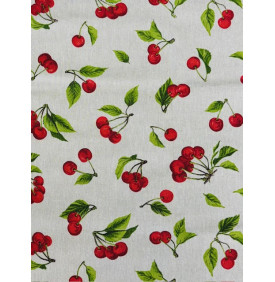 Tissu Palace – Cerises Rouge | Coupon 50 x 160 cm