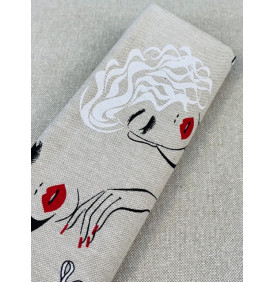 Coupon Toile Palace "Coco" Multicolore - 50 x 140 cm - Tissu Ameublement