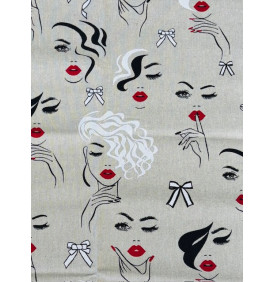 Coupon Toile Palace "Coco" Multicolore - 50 x 140 cm - Tissu Ameublement