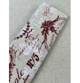 Toile PolyCoton : Paris Rétro. Rouge (Coupon Grand Format) - Tissus LM