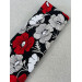 Toile PolyCoton : Pavot. Noir & Rouge (Coupon Grand Format) - Tissus LM