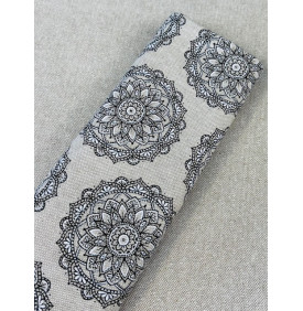 Toile PolyCoton : Mandra. Noir (Coupon Grand Format) - Tissus LM