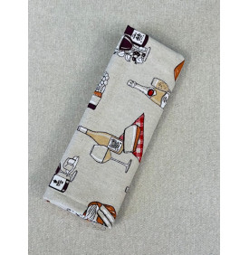 Coupon Toile Palace "Apéro" Multicolore - 50 x 140 cm - Tissu Ameublement