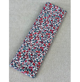 Coton Enduit – Léonie Corail – Fleuri Raffiné | Coupon 50x160 cm