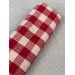 Tissu Vichy à carreaux 2cm - Rouge/ naturel (Coupon Grand Format) - Tissus LM