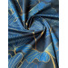 Tissu Velours Tiffany. Bleu/ Or (Coupon Petit Format) - Tissus LM