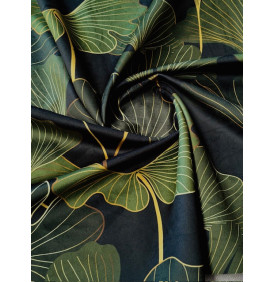 Tissu Velours Tiffany. Vert/ Or (Coupon Petit Format) - Tissus LM