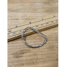 Demi Anneau 30 Mm : Métal. Argent - Tissus LM