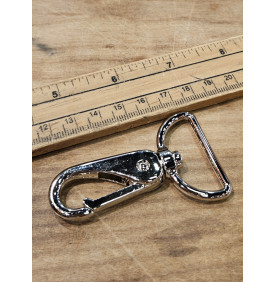 Mousqueton 32 Mm : Métal Haute Qualité. Argent - Tissus LM