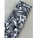 Coupon Coton Enduit : Java. Blanc/ Noir (50x160 cm) - Tissu déperlant