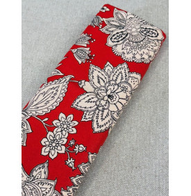 Tissu coton enduit Sharma : motifs fleuris indiens imperméable - Tissus LM