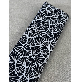 Coupon Coton Enduit / Motif Graphique - Antibes Noir & Blanc