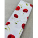 Coupon Coton Enduit Coquelicot Écru - Élégance Florale et Protection Imperméable