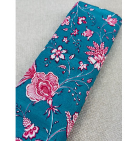 Coton Enduit Holi Turquoise - Tissu Graphique et Imperméable pour Créations Modernes