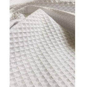 Tissu Éponge Nid d'Abeille Blanc- Tissu Absorbant et Moderne